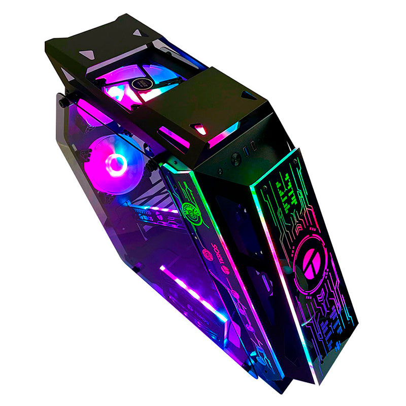 Case NEGRO GAMER Teros TE-1312G MID TOWER ATX 2 LADO VIDRIO