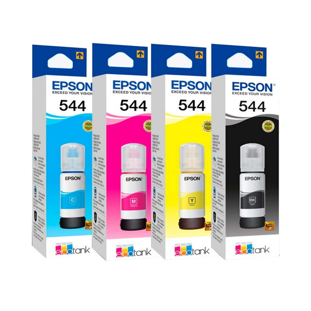 Tinta Epson T544 544 Original kit x 4un L1110 L1210 L1250 L3110 L3150 L3160 L3210 L3250 L3260 L3560 L5190 L5290 L5590