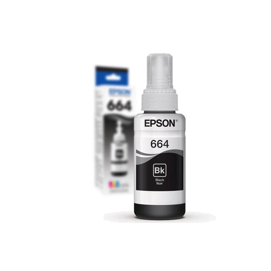 TINTA EPSON 664 NEGRA T664 T664120-AL IMPRESORAS ECOTANK SERIE L 100% ORIGINAL