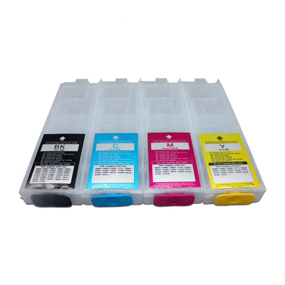 Cartuchos RECARGABLES LLENOS C5810 C5310 C5390 C5890 SIN CHIPS 320ml COLORES 320ML NEGRO 650ML + LIBERACION CHIPLESS