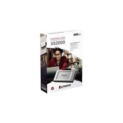 Disco externo SSD KINGSTON XS2000 500GB 3.2 TIPO C 20Gbps 2000MB/S