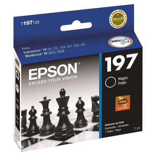 CARTUCHO EPSON 197 NEGRO EPSON PARA XP-20 XP-101 XP-201 XP-211 XP-214 XP-401 XP-411 - T197120