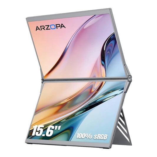 MONITOR ARZOPA DUAL E1 15.6' FULL HD SRGB 100% IPS LIGERO PEGABLE