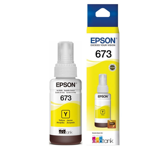 Botella Tinta Epson AMARILLO 673 T673 Ecotank L800 L1800 70ml