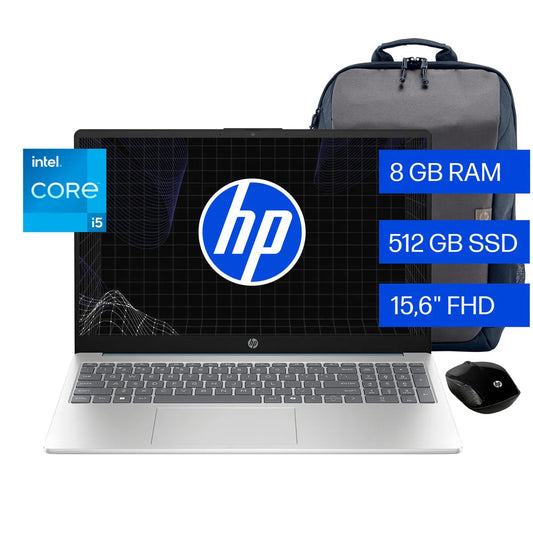 LAPTOP HP 15-FD0253LA CORE 5 1334U 8GB 512GB SSD 15.6' FULL HD IPS WINDOWS 11 COLOR AZUL