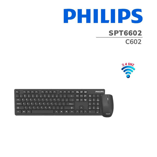 KIT TECLADO + MOUSE PHILIPS SPT6602 WIRELESS C602