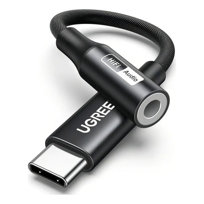 ADAPTADOR DE AUDIO UGREEN USB-C A 3.5mm JACK. ALTA RESOLUCIÓN