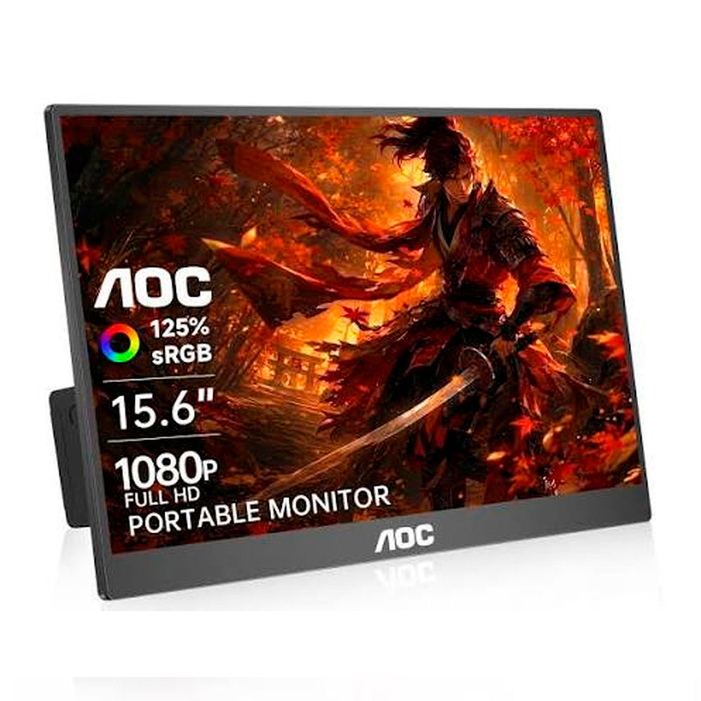 MONITOR PORTATIL AOC V50 15.6' FULL HD IPS 125% SRGB HDR PARA JUEGOS TRABAJO MAC PS XBOX LAPTOP IDEAL PARA VIAJES