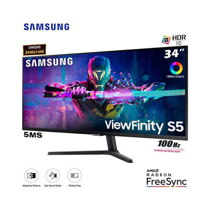 Monitor Samsung LS34C500GALXPE 34' 2k QHD ULTRAWIDE FreeSync PBP PIP Viewfinity S5