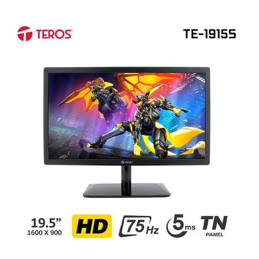 Monitor Teros TE-1915S 19.5' LED HDMI VGA 75Hz 5MS PARLANTES