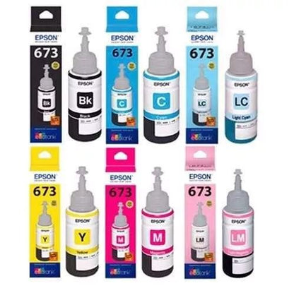Tinta Original Epson T673 70ml Set 6 Colores L800 L805 L1800