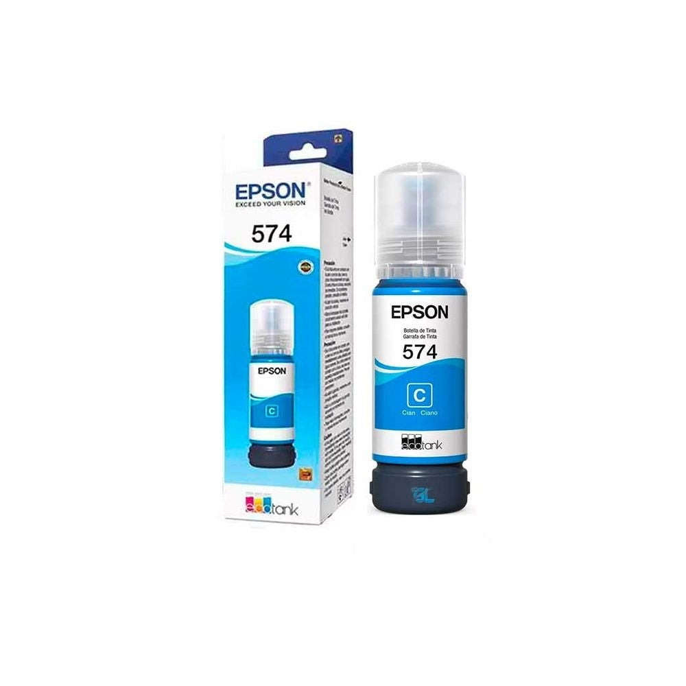 Tinta Epson NEGRO CIAN T574 574 T574220-AL EcoTank L8050 L18050