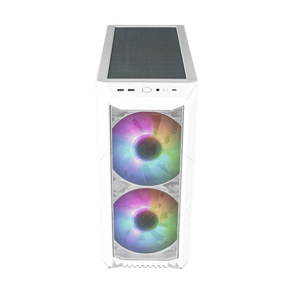 Case Cooler Master HAF 500 H500 GLASS ARGB WHITE BLANCO TAPA VIDRIO SIN FUENTE CASE MID TOWER ATX E-ATX