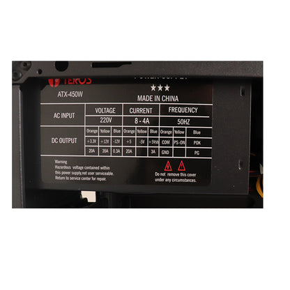 Case Teros TE-1149N ATX 450W USB 3.0 / 2.0 Audio