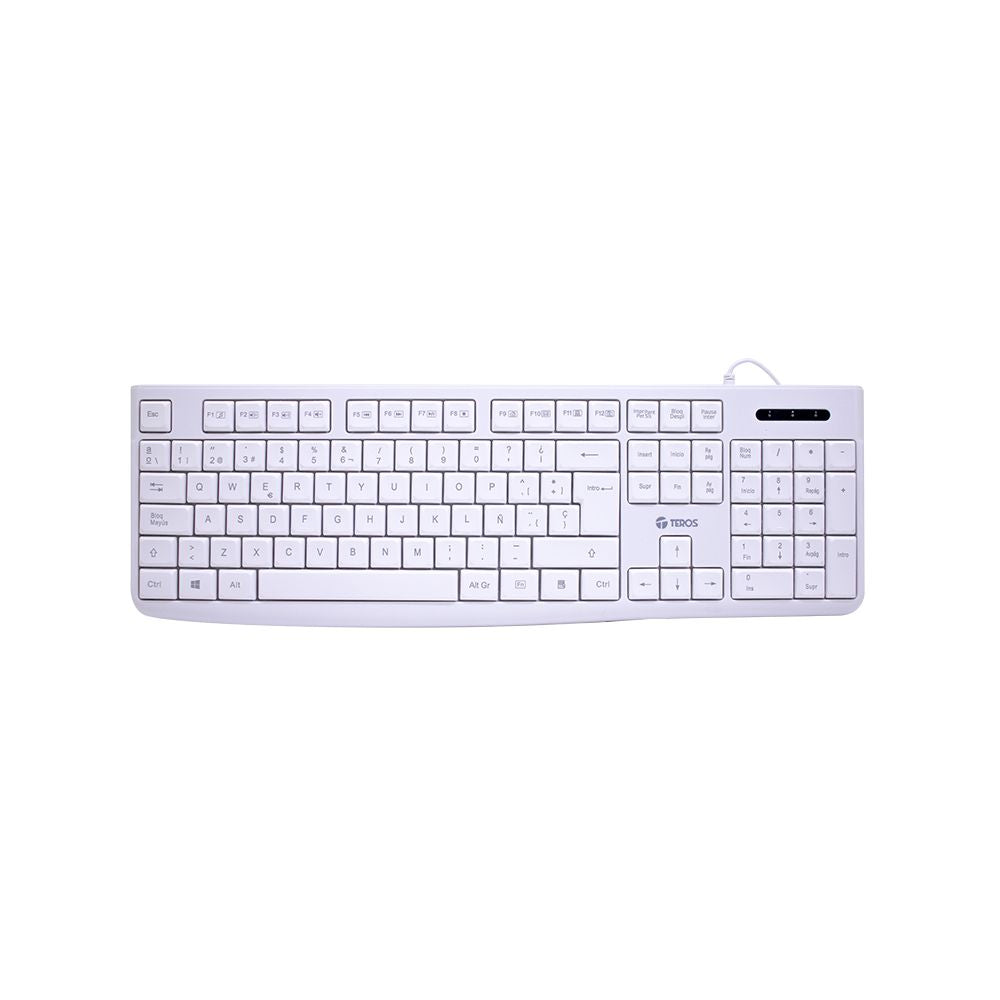 TECLADO MULTIMEDIA TE-4069S MULTIMEDIA USB 2.0 BLANCO NUMERICO