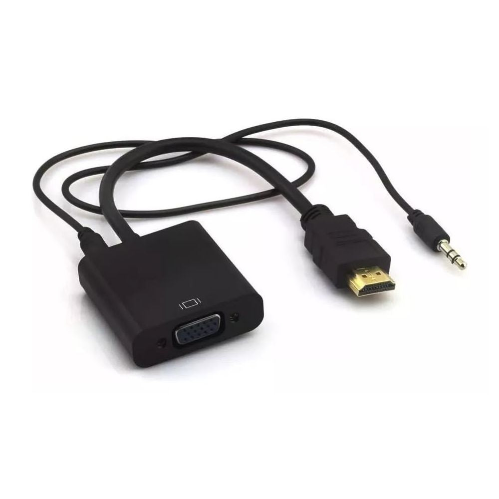 Cable Convertidor Hdmi A Vga + Audio 3.5 Stereo ADAPTADOR HDMI A VGA