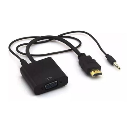 Cable Convertidor Hdmi A Vga + Audio 3.5 Stereo ADAPTADOR HDMI A VGA