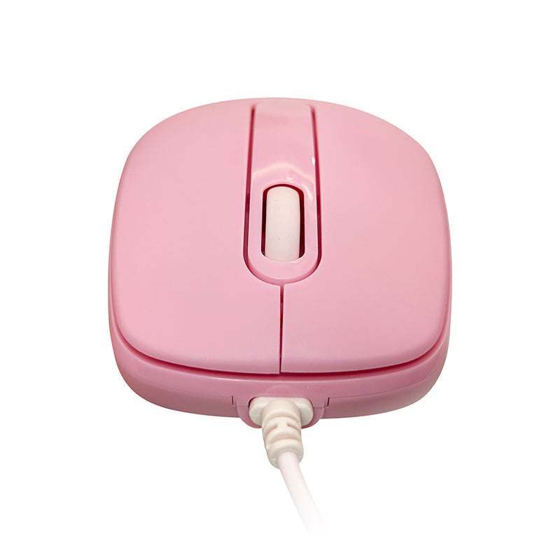 MOUSE OPTICO ROSADO TEROS TE-1221S 1000 Dpi diseño clásico 1.5m