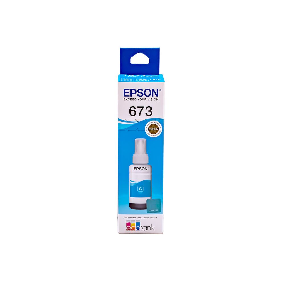 Tinta Epson 673 T673 70ml L800 L805 L810 L1800 L850 Color Cyan