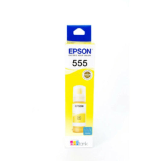 Botella tinta EPSON T555 AMARILLO L8160 L8180 ORIGINAL T555420-AL