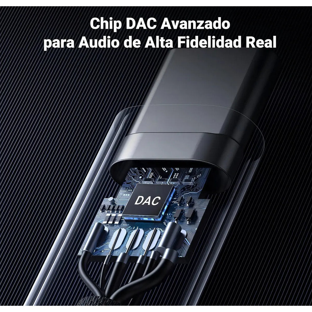 ADAPTADOR DE AUDIO UGREEN USB-C A 3.5mm JACK. ALTA RESOLUCIÓN
