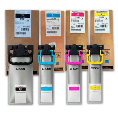 SET TINTAS X4 UNIDADES T11  T11B/T11A CMYBK WF-C5810 C5310 C5390 C5890 C5610