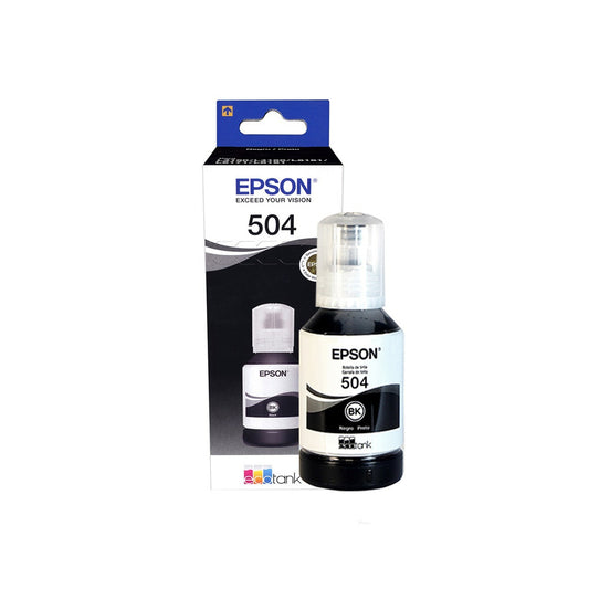 Botella Tinta Epson T504 negra Original Tinta Epson black 504 L4150 L4160 L4260 L6171 L6270 L6191 L14150 T504420-AL