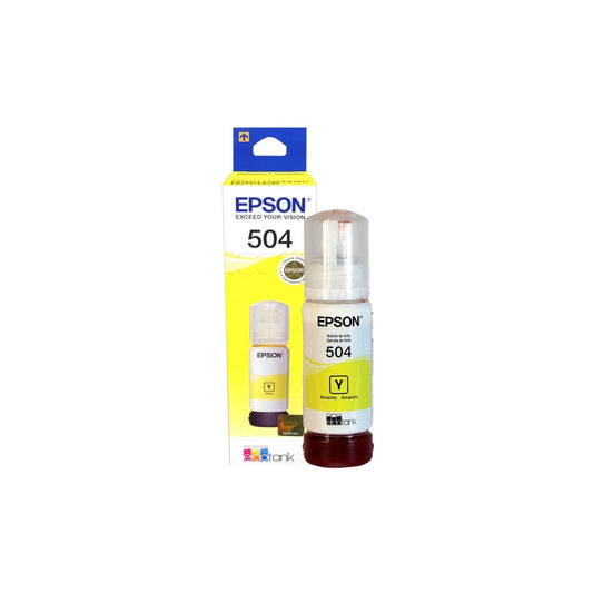 Botella Tinta Epson T504 amarilla Original Tinta Epson amarillo 504 L4150 L4160 L4260 L6171 L6270 L6191 L14150 T504420-AL