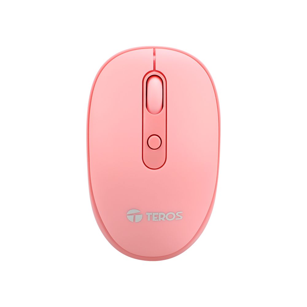 Mouse inalambrico USB Teros TE5075R Rosado 1600dpi USB 4 BOTONES