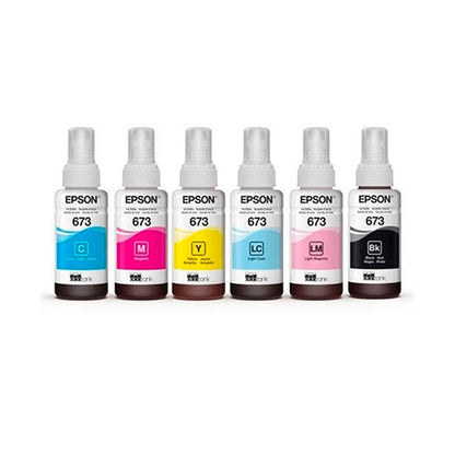 PACK X6 TINTAS 673 Epson T673 Ecotank L800 L1800 70ml