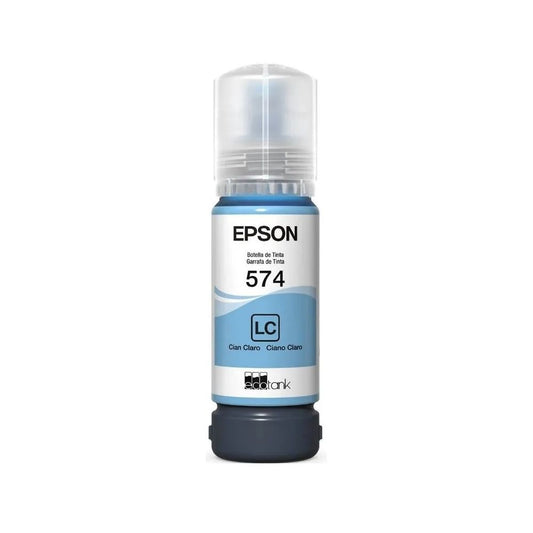 Botella Tinta Epson CIAN CLARO 574 T574 T574520-AL PARA L18050 L8050 70ML