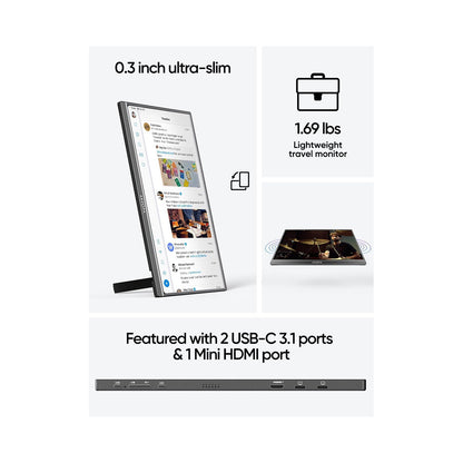 Monitor Arzopa A1M PORTATIL | 1080P 17.3'' FHD IPS LIGERO