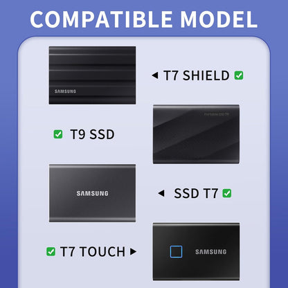 FUNDA YINKE AZUL PARA DISCO DURO T7, T7 SHIELD, TOUCH PORTATIL AZUL