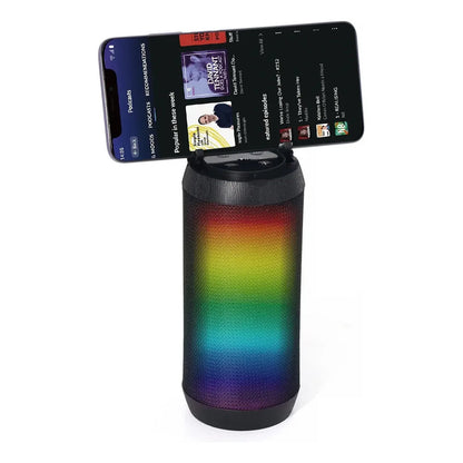 Parlante Inalambrico Bluetooth Prolink Con Luces Negro 10w