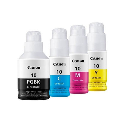 Botella de Tinta CANON GI-10 ORIGINAL PACK X 4 Colores