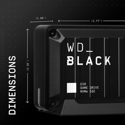 DISCO PORTABLE SSD WESTERN DIGITAL GAMING WD_BLACK D30 1TB PS5 PS4 XBOX PC USB-C