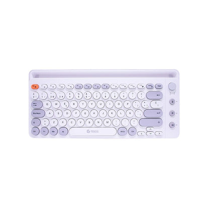 TECLADO CON LETRAS CIRCULARES INALAMBRICO TEROS TE-4070S BLANCO