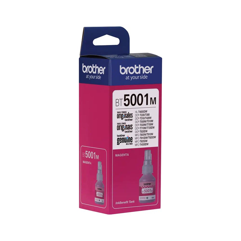 Botella de Tinta BROTHER bt5001M 5001 5001M ROJO MAGENTA