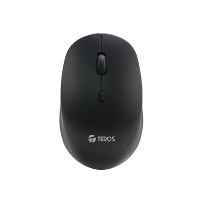 MOUSE NEGRO INALAMBRICO TEROS TE-5074N 4 BOTONES 1600 DPI 2.4GHz