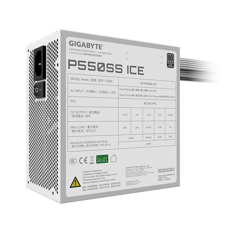 Fuente GIGABYTE P550ss ATX 550W 240VAC 80 PLUS SILVER FAN