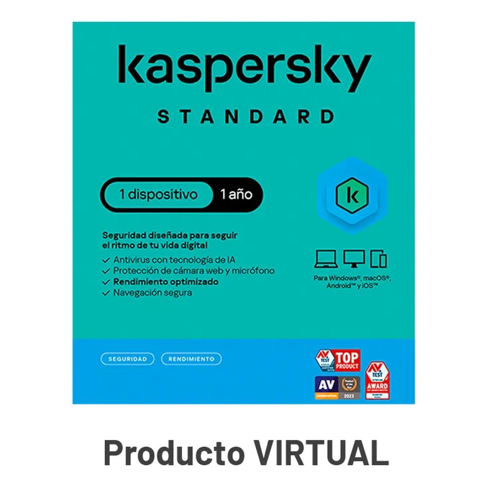 ANTIVIRUS KASPERSKY STANDART SEGURIDAD RENDIMIENTO PRIVACIDAD