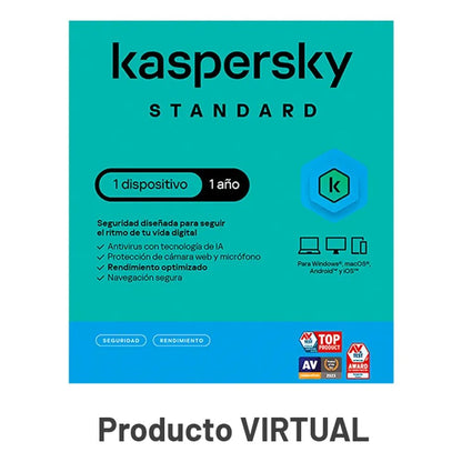 ANTIVIRUS KASPERSKY STANDART SEGURIDAD RENDIMIENTO PRIVACIDAD