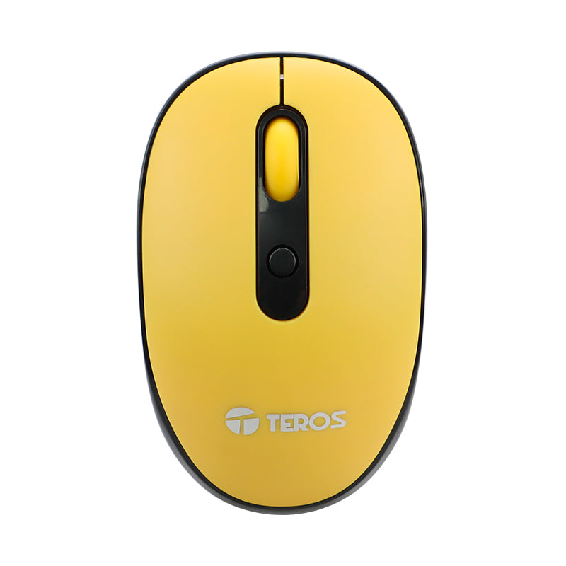 Mouse inalambrico Teros TE5075Y NEGRO AMARILLO 1600dpi USB