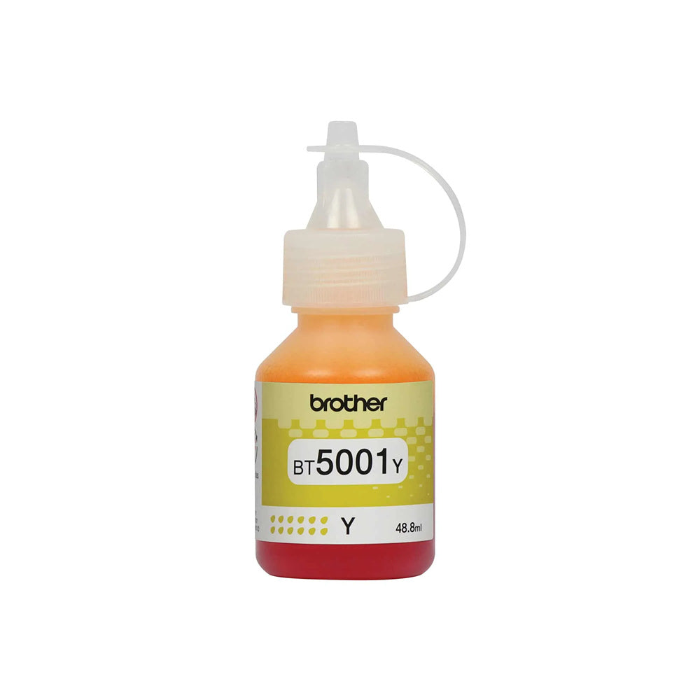 Botella de Tinta BROTHER bt5001y bt5001 5001 5001Y AMARILLO AMARILLA OEM SIN CAJA T220 T300 T310 T420W T500w T510W T520W T700w T710W T720DW T800w T810W T820DW T910DW T920DW T4500DW