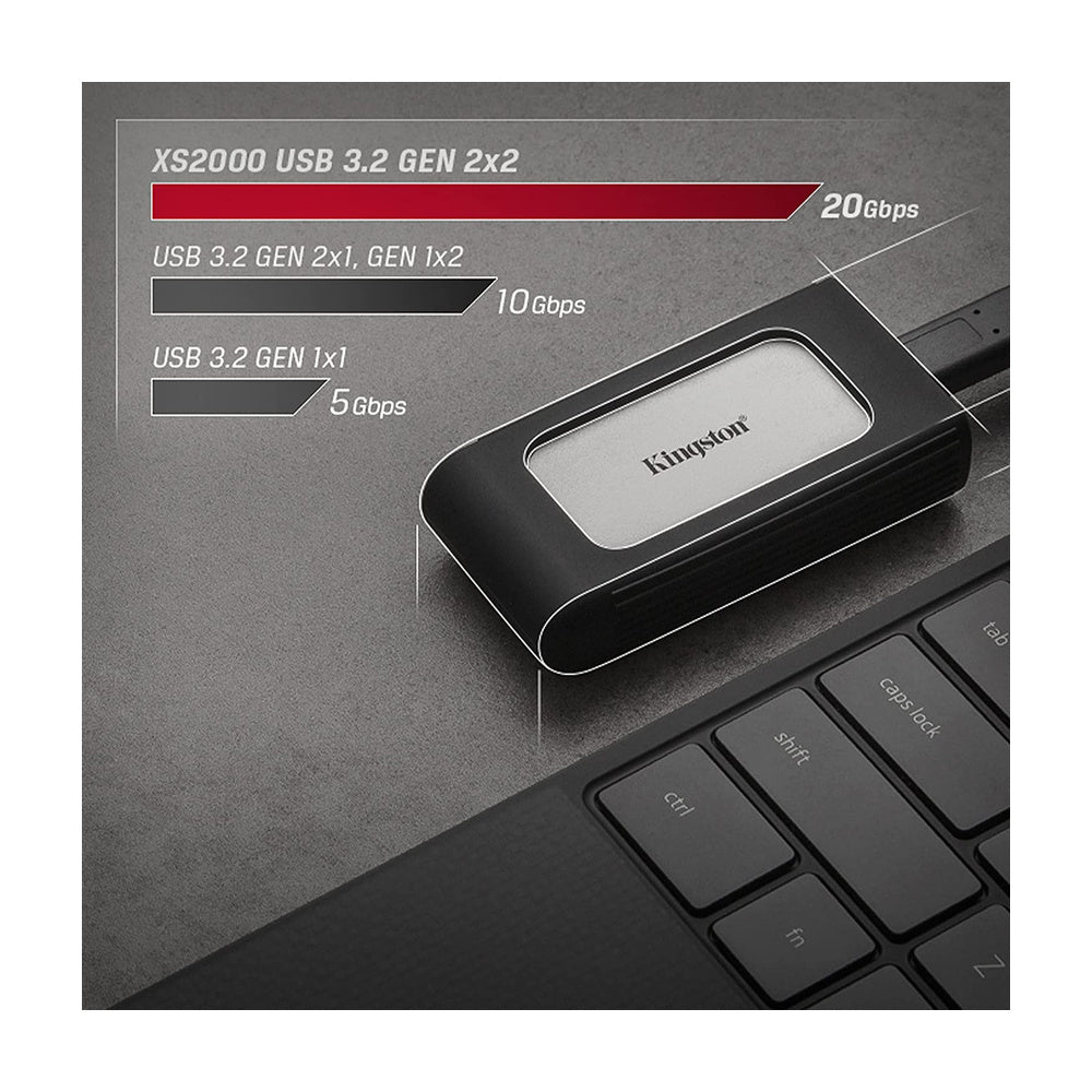 Disco SSD externo KINGSTON XS2000 1TB 3.2 TIPO C 20Gbps Xs2000/1tb DISCO SOLIDO EXTERNO Disco externo SSD