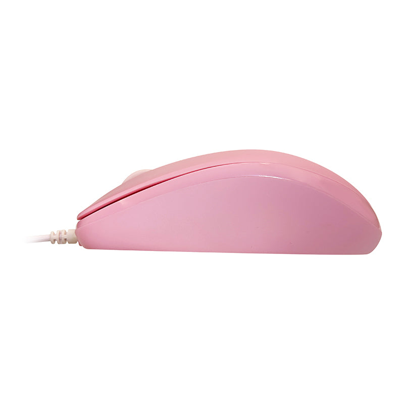 MOUSE OPTICO ROSADO TEROS TE-1221S 1000 Dpi diseño clásico 1.5m