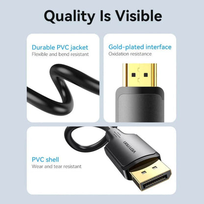 CABLE VENTION DISPLAYPORT A HDMI MACHO A MACHO 4K 30Hz PVC 1.8MTS