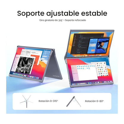 MONITOR ARZOPA DUAL E1 15.6' FULL HD SRGB 100% IPS LIGERO PEGABLE