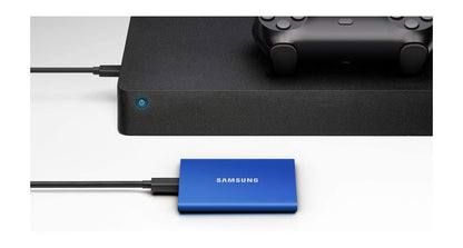 Disco duro SSD externo SAMSUNG T7 2TB 3.2 TIPO C 1050MB/S AZUL