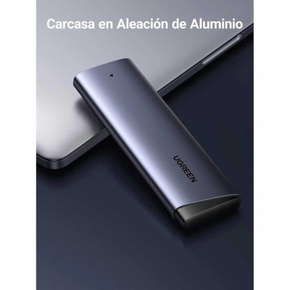 ADAPTADOR SSD m.2 UGREEN CM767 ENCLOSURE SSD M.2 NVME ALUMINIO 2230 2242 2260 2280 10GPBS USB-C ( 32567 )